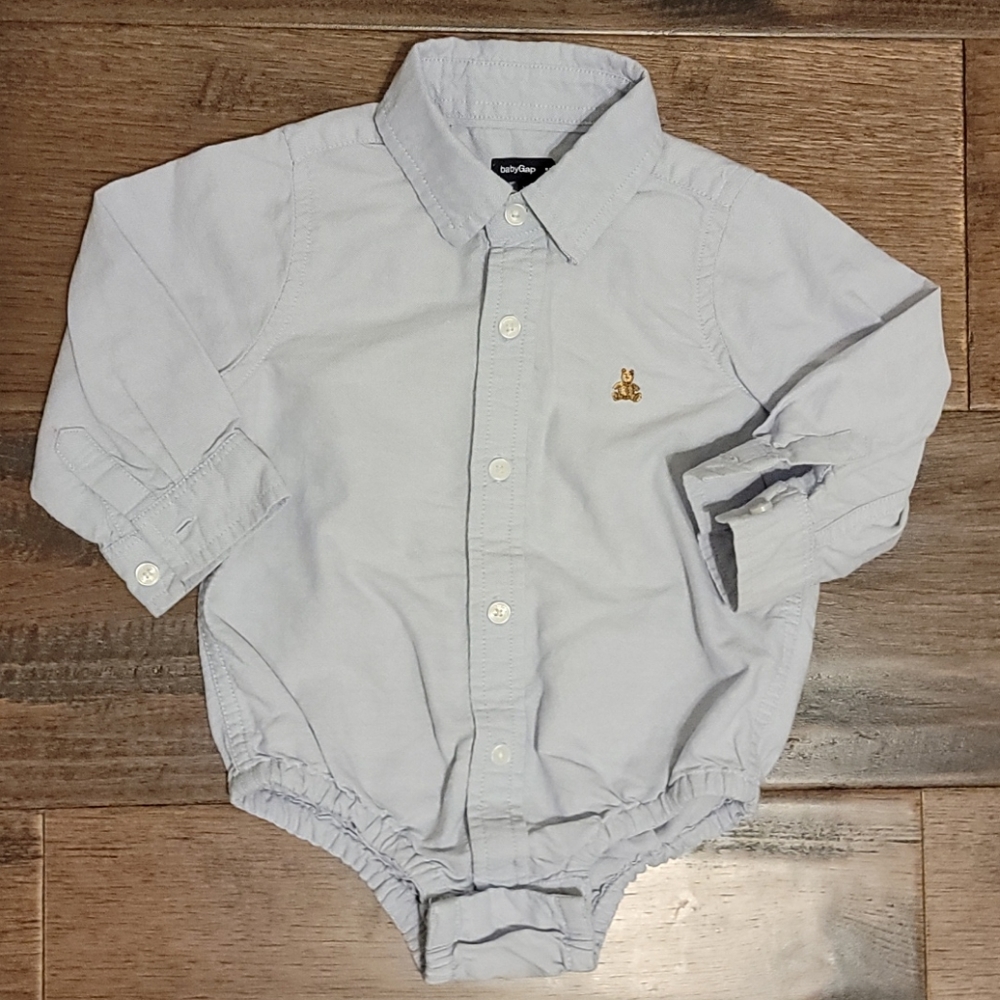 Baby Boy Oxford Button-Up Bodysuit